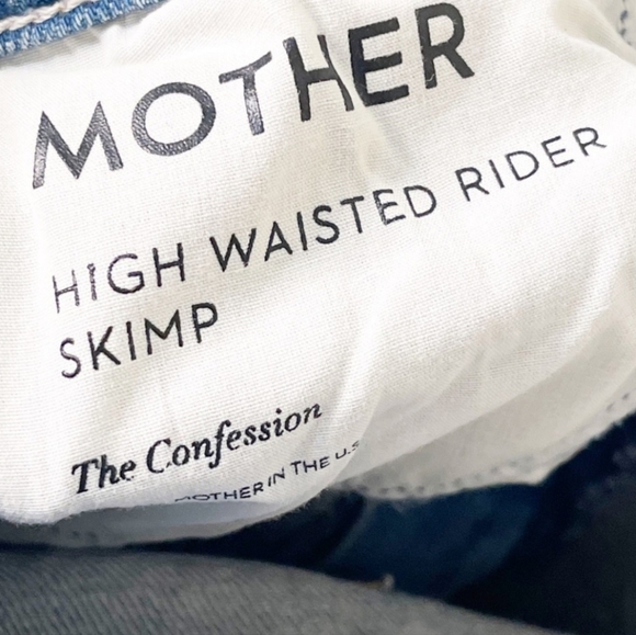 MOTHER Denim | NWOT High Waisted Rider Skimp Slim Jeans in The Confession | 27 - Picture 13 of 14
